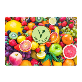 Магнитный плакат 3Х2 с принтом Vegetarian в Санкт-Петербурге, Полимерный материал с магнитным слоем | 6 деталей размером 9*9 см | Тематика изображения на принте: fruits | vegan | vegetables | vegetarian | веган | вегетарианство | еда | овощи | фрукты