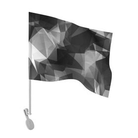 Флаг для автомобиля с принтом Camo - Black & White (Чёрно-белый камуфляж) в Санкт-Петербурге, 100% полиэстер | Размер: 30*21 см | 0x000000123 | camo | камуфляж | чёрно белый