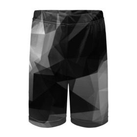 Детские спортивные шорты 3D с принтом Camo - Black & White (Чёрно-белый камуфляж) в Санкт-Петербурге,  100% полиэстер
 | пояс оформлен широкой мягкой резинкой, ткань тянется
 | 0x000000123 | camo | камуфляж | чёрно белый