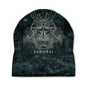 Шапка 3D с принтом Samurai - Самурай в Санкт-Петербурге, 100% полиэстер | универсальный размер, печать по всей поверхности изделия | samurai | войн. | маска самурая | самурай | япония