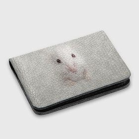 Картхолдер с принтом с принтом Крыса в Санкт-Петербурге, натуральная матовая кожа | размер 7,3 х 10 см; кардхолдер имеет 4 кармана для карт; | животные | крыса | мордочка | мышка | мышь | природа
