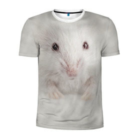 Мужская футболка 3D спортивная с принтом Крыса в Санкт-Петербурге, 100% полиэстер с улучшенными характеристиками | приталенный силуэт, круглая горловина, широкие плечи, сужается к линии бедра | животные | крыса | мордочка | мышка | мышь | природа