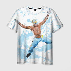 Мужская футболка 3D с принтом Рей Мистерио в Санкт-Петербурге, 100% полиэфир | прямой крой, круглый вырез горловины, длина до линии бедер | wrestling