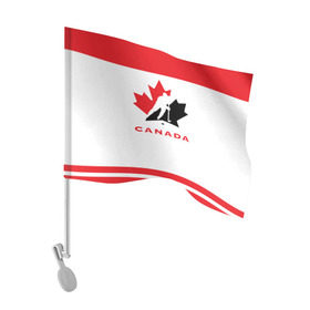 Флаг для автомобиля с принтом TEAM CANADA в Санкт-Петербурге, 100% полиэстер | Размер: 30*21 см | 2017 | canada | team | teamcanada | канада | мира | россия | хоккей | чемпионат | чм2017
