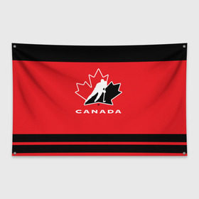 Флаг-баннер с принтом TEAM CANADA в Санкт-Петербурге, 100% полиэстер | размер 67 х 109 см, плотность ткани — 95 г/м2; по краям флага есть четыре люверса для крепления | 2017 | canada | hochey | team | teamcanada | канада | мира | россия | хоккей | чемпионат | чм2017