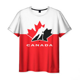 Мужская футболка 3D с принтом TEAM CANADA в Санкт-Петербурге, 100% полиэфир | прямой крой, круглый вырез горловины, длина до линии бедер | 2017 | canada | hochey | team | teamcanada | канада | мира | россия | хоккей | чемпионат | чм2017