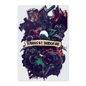Магнитный плакат 2Х3 с принтом Darkest Dungeon в Санкт-Петербурге, Полимерный материал с магнитным слоем | 6 деталей размером 9*9 см | Тематика изображения на принте: darkest dungeon | замок | игра | логотип | рыцарь | темные подземелья | тьма | череп | чумной доктор