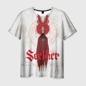 Мужская футболка 3D с принтом Seether в Санкт-Петербурге, 100% полиэфир | прямой крой, круглый вырез горловины, длина до линии бедер | Тематика изображения на принте: album | poison the parish | seether | рок