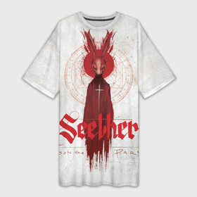 Платье-футболка 3D с принтом Seether в Санкт-Петербурге,  |  | album | poison the parish | seether | рок