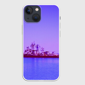 Чехол для iPhone 13 mini с принтом Сторожевой корабль в Санкт-Петербурге,  |  | 3d | blue | боевой | брызги | вмф | вода | военный | волны | исторический | капли | корабль | лето | море | моряк | океан | природа | ракеты | силовые структуры | шторм
