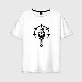 Женская футболка хлопок Oversize с принтом Darkest Dungeon в Санкт-Петербурге, 100% хлопок | свободный крой, круглый ворот, спущенный рукав, длина до линии бедер
 | 
