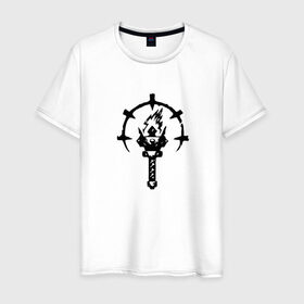 Мужская футболка хлопок с принтом Darkest Dungeon в Санкт-Петербурге, 100% хлопок | прямой крой, круглый вырез горловины, длина до линии бедер, слегка спущенное плечо. | 