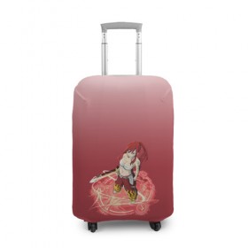 Чехол для чемодана 3D с принтом Erza Scarlet (Fairy Tail) в Санкт-Петербурге, 86% полиэфир, 14% спандекс | двустороннее нанесение принта, прорези для ручек и колес | Тематика изображения на принте: 