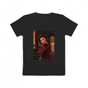 Детская футболка хлопок с принтом Twin Peaks в Санкт-Петербурге, 100% хлопок | круглый вырез горловины, полуприлегающий силуэт, длина до линии бедер | Тематика изображения на принте: twin peaks | дэвид линч | лес | лора палмер | сова | твин пикс | туман