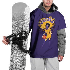Накидка на куртку 3D с принтом Lakers в Санкт-Петербурге, 100% полиэстер |  | Тематика изображения на принте: basketball | cheerleader | girl | lakers | nba | street