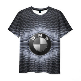 Мужская футболка 3D с принтом BMW шестигранный фон в Санкт-Петербурге, 100% полиэфир | прямой крой, круглый вырез горловины, длина до линии бедер | bmw | авто | автомобиль | блатная | бмв | бумер | бэха | геометрия | иномарка | концерн | красивая | марка немецкая | машина | прикольная | пузыри | расцветка | солдат | тачила | форм | шестигранники
