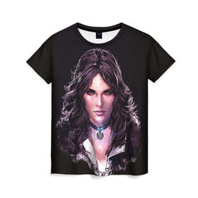 Женская футболка 3D с принтом Йенифер 1 в Санкт-Петербурге, 100% полиэфир ( синтетическое хлопкоподобное полотно) | прямой крой, круглый вырез горловины, длина до линии бедер | gwent | witcher | ведьмак | гвинт | геральт | йеннифер