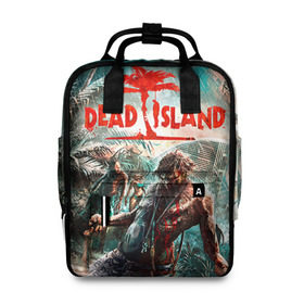 Женский рюкзак 3D с принтом Dead island 8 в Санкт-Петербурге, 100% полиэстер | лямки с регулируемой длиной, сверху ручки, чтобы рюкзак нести как сумку. Основное отделение закрывается на молнию, как и внешний карман. Внутри два дополнительных кармана, один из которых закрывается на молнию. По бокам два дополнительных кармашка, куда поместится маленькая бутылочка
 | dead | island | repticide | zombie | дэд айлэнд | зомби | мозги