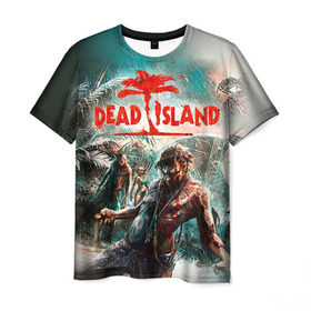 Мужская футболка 3D с принтом Dead island 8 в Санкт-Петербурге, 100% полиэфир | прямой крой, круглый вырез горловины, длина до линии бедер | dead | island | repticide | zombie | дэд айлэнд | зомби | мозги