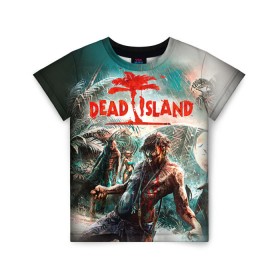 Детская футболка 3D с принтом Dead island 8 в Санкт-Петербурге, 100% гипоаллергенный полиэфир | прямой крой, круглый вырез горловины, длина до линии бедер, чуть спущенное плечо, ткань немного тянется | dead | island | repticide | zombie | дэд айлэнд | зомби | мозги