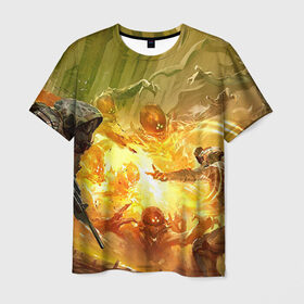 Мужская футболка 3D с принтом Destiny 2 в Санкт-Петербурге, 100% полиэфир | прямой крой, круглый вырез горловины, длина до линии бедер | destiny | дестени | дэстэни | космос