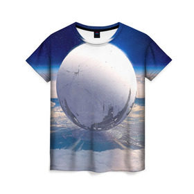 Женская футболка 3D с принтом Destiny 3 в Санкт-Петербурге, 100% полиэфир ( синтетическое хлопкоподобное полотно) | прямой крой, круглый вырез горловины, длина до линии бедер | destiny | дестени | дэстэни | космос