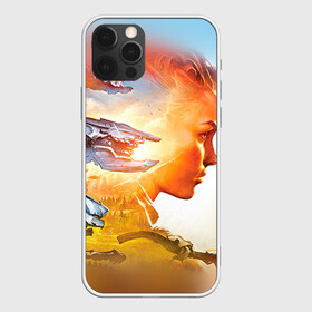 Чехол для iPhone 12 Pro с принтом HZD 3 в Санкт-Петербурге, силикон | область печати: задняя сторона чехла, без боковых панелей | Тематика изображения на принте: dawn | horizon | zero | роботы