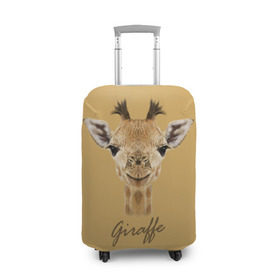 Чехол для чемодана 3D с принтом Жираф в Санкт-Петербурге, 86% полиэфир, 14% спандекс | двустороннее нанесение принта, прорези для ручек и колес | giraffe | арт | жираф | зоопарк | рафик