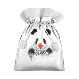 Подарочный 3D мешок с принтом Панда в Санкт-Петербурге, 100% полиэстер | Размер: 29*39 см | Тематика изображения на принте: бант | китай | клоун | медведь | мишка | нос | панда