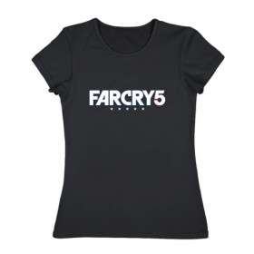 Женская футболка хлопок с принтом Far Cry 5 в Санкт-Петербурге, 100% хлопок | прямой крой, круглый вырез горловины, длина до линии бедер, слегка спущенное плечо | 