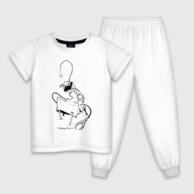 Детская пижама хлопок с принтом Курьер Контур 2 в Санкт-Петербурге, 100% хлопок |  брюки и футболка прямого кроя, без карманов, на брюках мягкая резинка на поясе и по низу штанин
 | reminor | курьер | мультфильм