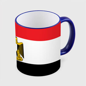 Кружка 3D с принтом Флаг и герб Египта в Санкт-Петербурге, керамика | ёмкость 330 мл | Тематика изображения на принте: символ страна