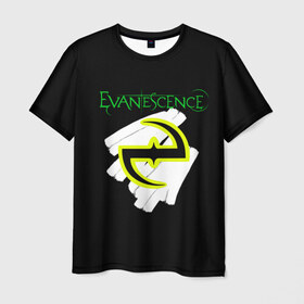 Мужская футболка 3D с принтом Evanescence 1 в Санкт-Петербурге, 100% полиэфир | прямой крой, круглый вырез горловины, длина до линии бедер | evanescence | fallen | the open door | джен маджура | иванесенс | тим маккорд | трой маклоухорн | уилл хант | эванесенс | эми ли