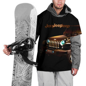 Накидка на куртку 3D с принтом Jeep в Санкт-Петербурге, 100% полиэстер |  | brand | car | chrysler | jeep | logo | usa | автомобиль | джип | крайслер | логотип | марка | сша