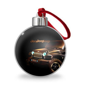 Ёлочный шар с принтом Jeep в Санкт-Петербурге, Пластик | Диаметр: 77 мм | brand | car | chrysler | jeep | logo | usa | автомобиль | джип | крайслер | логотип | марка | сша