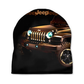 Шапка 3D с принтом Jeep в Санкт-Петербурге, 100% полиэстер | универсальный размер, печать по всей поверхности изделия | brand | car | chrysler | jeep | logo | usa | автомобиль | джип | крайслер | логотип | марка | сша