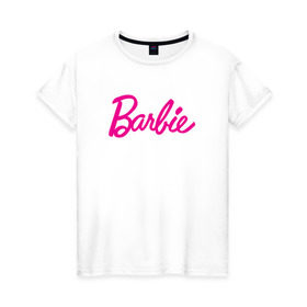 Женская футболка хлопок с принтом Барби 3 в Санкт-Петербурге, 100% хлопок | прямой крой, круглый вырез горловины, длина до линии бедер, слегка спущенное плечо | barbie | барби | девочка | девушка | кукла