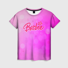 Женская футболка 3D с принтом Барби 5 в Санкт-Петербурге, 100% полиэфир ( синтетическое хлопкоподобное полотно) | прямой крой, круглый вырез горловины, длина до линии бедер | barbie | барби | девочка | девушка | кукла