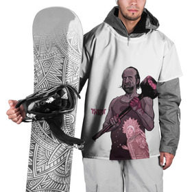 Накидка на куртку 3D с принтом ЧерноБог в Санкт-Петербурге, 100% полиэстер |  | американские боги | бог зла | молот | чернобог