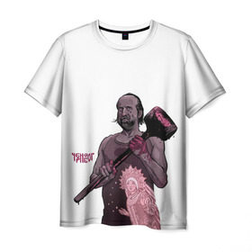 Мужская футболка 3D с принтом ЧерноБог в Санкт-Петербурге, 100% полиэфир | прямой крой, круглый вырез горловины, длина до линии бедер | американские боги | бог зла | молот | чернобог
