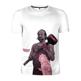 Мужская футболка 3D спортивная с принтом ЧерноБог в Санкт-Петербурге, 100% полиэстер с улучшенными характеристиками | приталенный силуэт, круглая горловина, широкие плечи, сужается к линии бедра | американские боги | бог зла | молот | чернобог