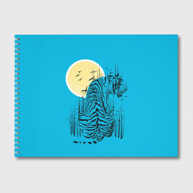Альбом для рисования с принтом тигр в Санкт-Петербурге, 100% бумага
 | матовая бумага, плотность 200 мг. | арт | бамбук | восток | графика | живопись | китай | луна | небо | ночь | полосы | птицы | рисунок | творчество | хищник | япония