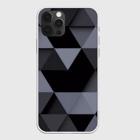 Чехол для iPhone 12 Pro Max с принтом Геометрия в Санкт-Петербурге, Силикон |  | Тематика изображения на принте: 3d | abstract | gray | lowpoly | polygon | triangle | абстракция | геометрия | полигоны | треугольники