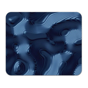 Коврик прямоугольный с принтом Lullaby blue в Санкт-Петербурге, натуральный каучук | размер 230 х 185 мм; запечатка лицевой стороны | Тематика изображения на принте: волны | синий | темный