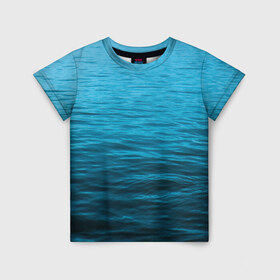 Детская футболка 3D с принтом Море в Санкт-Петербурге, 100% гипоаллергенный полиэфир | прямой крой, круглый вырез горловины, длина до линии бедер, чуть спущенное плечо, ткань немного тянется | sea | вода | волны | глубина | дайвинг | лето | океан | отдых | отпуск | пляж | солнце