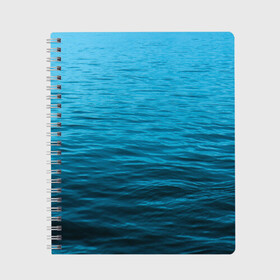 Тетрадь с принтом Море в Санкт-Петербурге, 100% бумага | 48 листов, плотность листов — 60 г/м2, плотность картонной обложки — 250 г/м2. Листы скреплены сбоку удобной пружинной спиралью. Уголки страниц и обложки скругленные. Цвет линий — светло-серый
 | Тематика изображения на принте: sea | вода | волны | глубина | дайвинг | лето | океан | отдых | отпуск | пляж | солнце