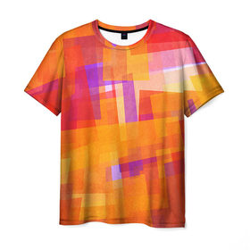 Мужская футболка 3D с принтом Абстракция в Санкт-Петербурге, 100% полиэфир | прямой крой, круглый вырез горловины, длина до линии бедер | bright | color | аbstraction | абстракция | цвета | яркие