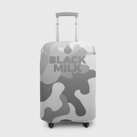 Чехол для чемодана 3D с принтом Black Milk Серый Камуфляж в Санкт-Петербурге, 86% полиэфир, 14% спандекс | двустороннее нанесение принта, прорези для ручек и колес | black milk | camo | camouflage | gray | pattern | камо | кмуфляж | серый | узор | черное молоко