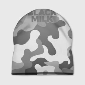 Шапка 3D с принтом Black Milk Серый Камуфляж в Санкт-Петербурге, 100% полиэстер | универсальный размер, печать по всей поверхности изделия | Тематика изображения на принте: black milk | camo | camouflage | gray | pattern | камо | кмуфляж | серый | узор | черное молоко