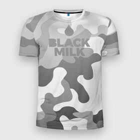 Мужская футболка 3D спортивная с принтом Black Milk Серый Камуфляж в Санкт-Петербурге, 100% полиэстер с улучшенными характеристиками | приталенный силуэт, круглая горловина, широкие плечи, сужается к линии бедра | Тематика изображения на принте: black milk | camo | camouflage | gray | pattern | камо | кмуфляж | серый | узор | черное молоко